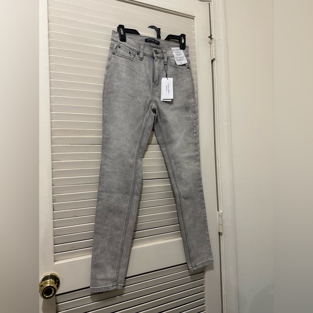 Calvin Klein High Rise Skinny Gray Women's Jeans NWT